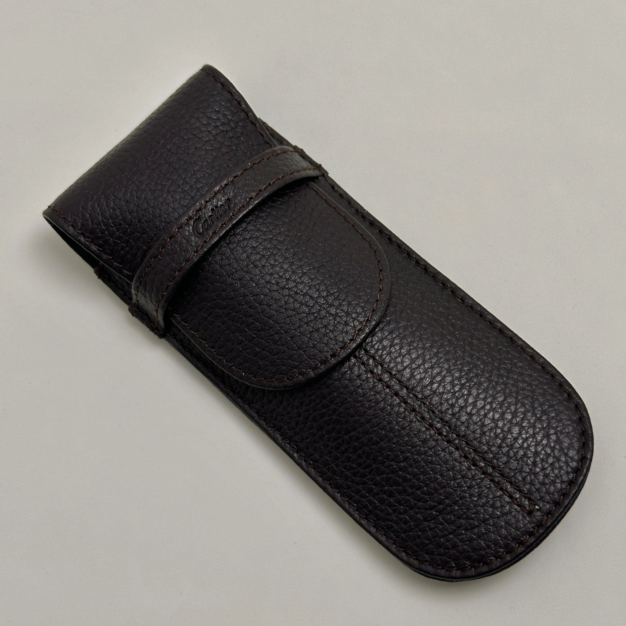 Cartier Black Leather Double Pen Case – Luxury Writing Instrument
